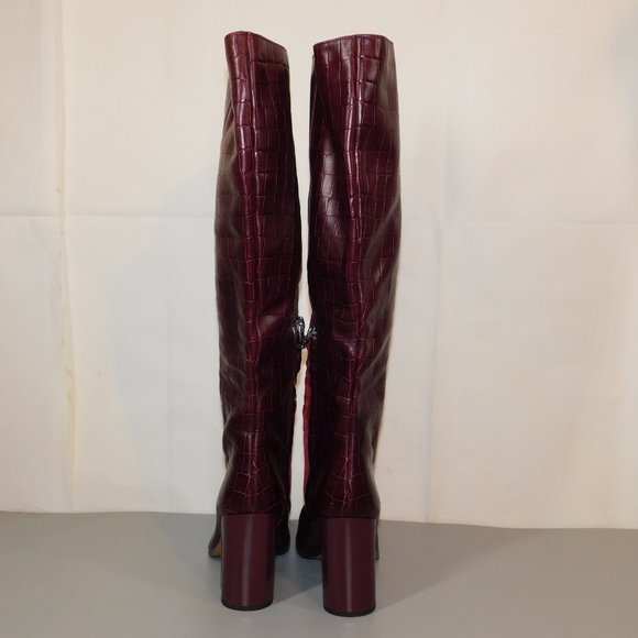 Coach Brigitte Boot Croc Embossed Knee High Boots Size 6.5 - Picture 7 of 16